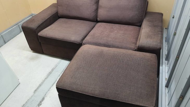 IKEAソファー KIVIK シーヴィク 2人掛け オットマン付